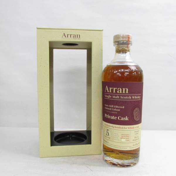 1円~Arran（アラン）5年 プライベートカスク 2015-2021 シェリーホグスヘッド 61.8％ 700ml T23H240013