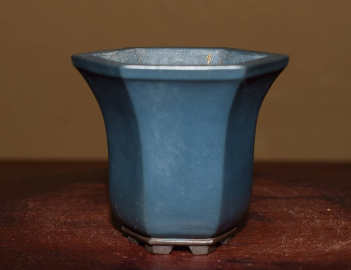 盆栽鉢 黎鳳外縁下紐楕円鉢 植木鉢 常滑 片岡黎鳳 泥鉢 8号 24cm 松柏