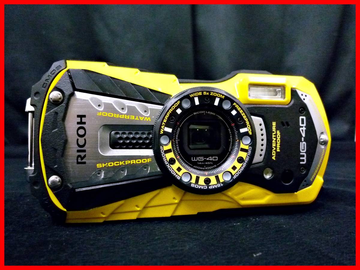 RICOH WG-40 | WG-40W 防水デジタルカメラ ⁄ デジタルカメラ イエロー