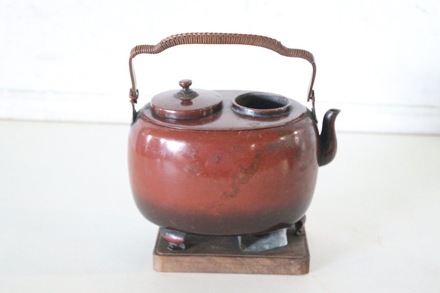 極厚 燗銅壺 火鉢 囲炉裏 純銅 竈 酒燗器100%新品，最新作 □22□銅製 