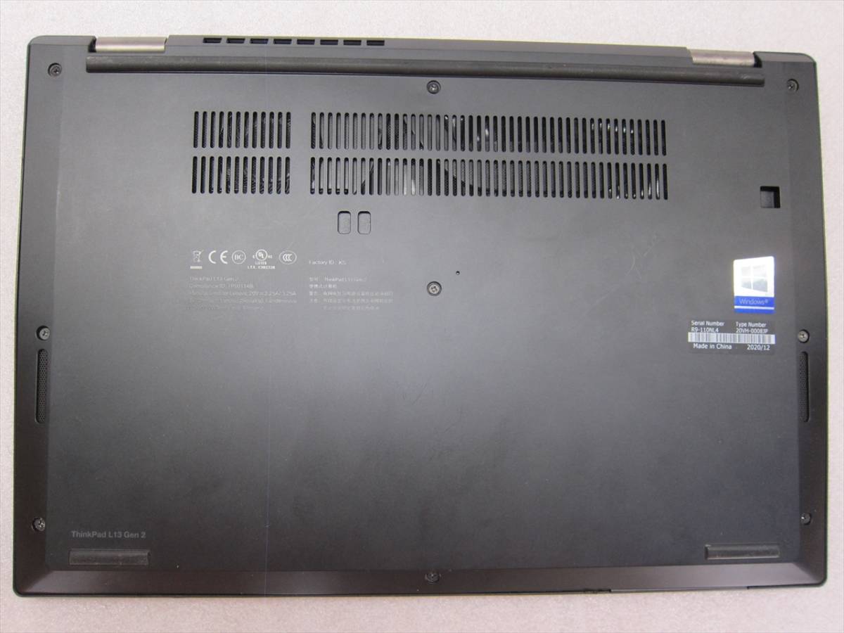 ジャンク品Lenovo ThinkPad L13 Core i5-1135G7/8GB/SSD512GB/13.3型