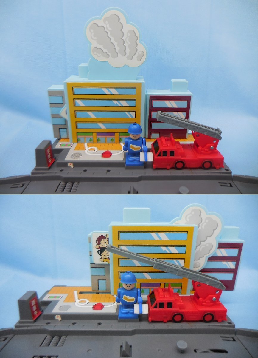 TOMY トミカプラレールワールド D-18 情景どうろ避難訓練 モータートミカ 情景どうろ 避難訓練 プラレールワールド D-18(トミカ