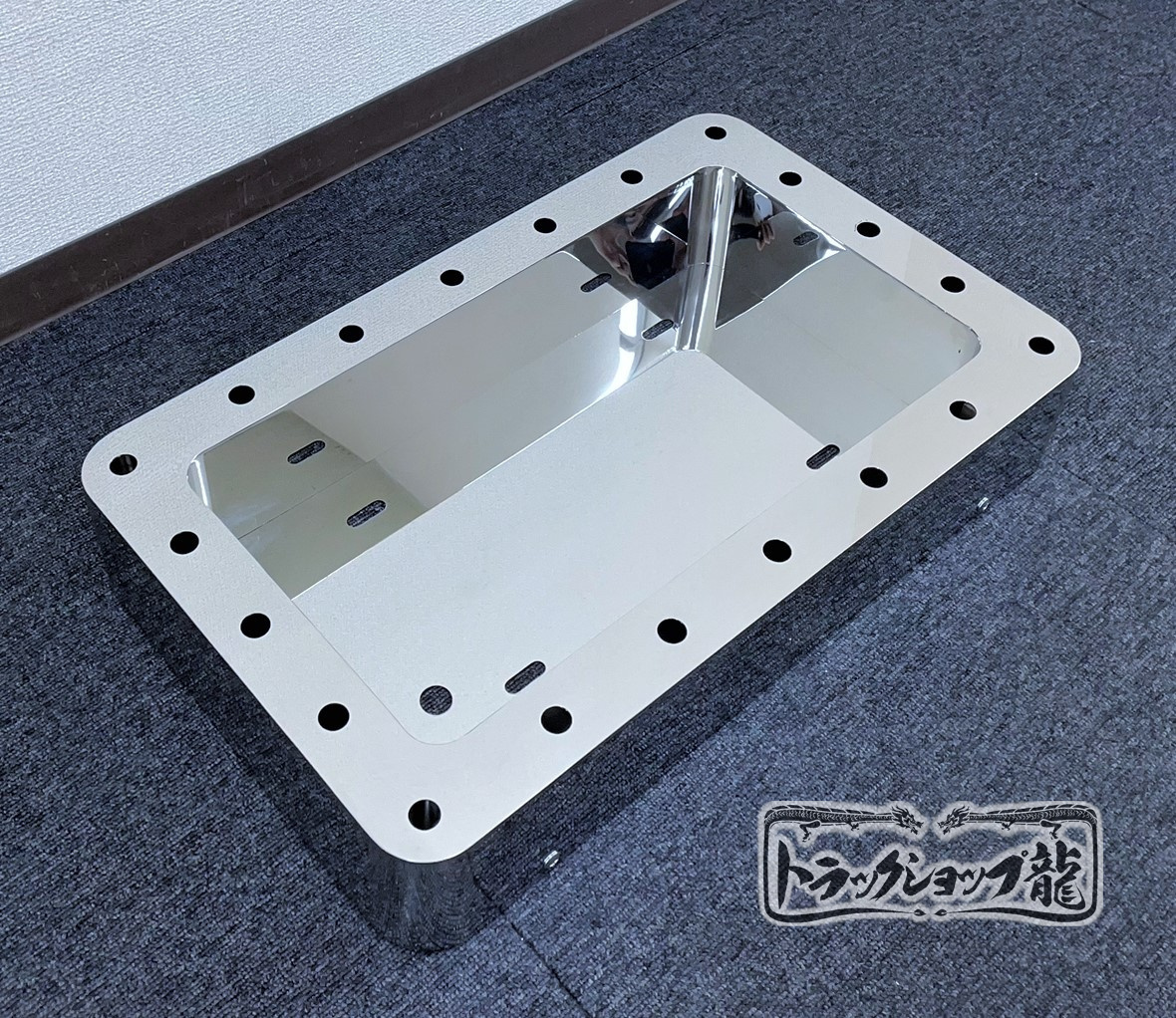 大型ナンバー枠 角R 奥行き10センチ ステンレス デコトラ 自動車 
