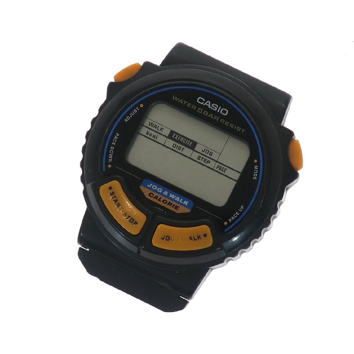  1円スタート CASIO カシオ JOG＆WALK ジョグ＆ウォーク JC-11 クォーツ QZ デジタル ラウンドフェイス ブラック メンズ 腕時計 動作未確認(カシオ)｜売買されたオークション情報、yahooの商品情報を その他