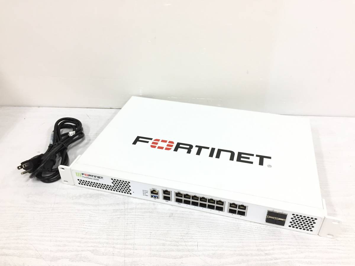 〇FORTINET Fortigate-200E FG-200E ファイアウォール ケーブル付属 動作品