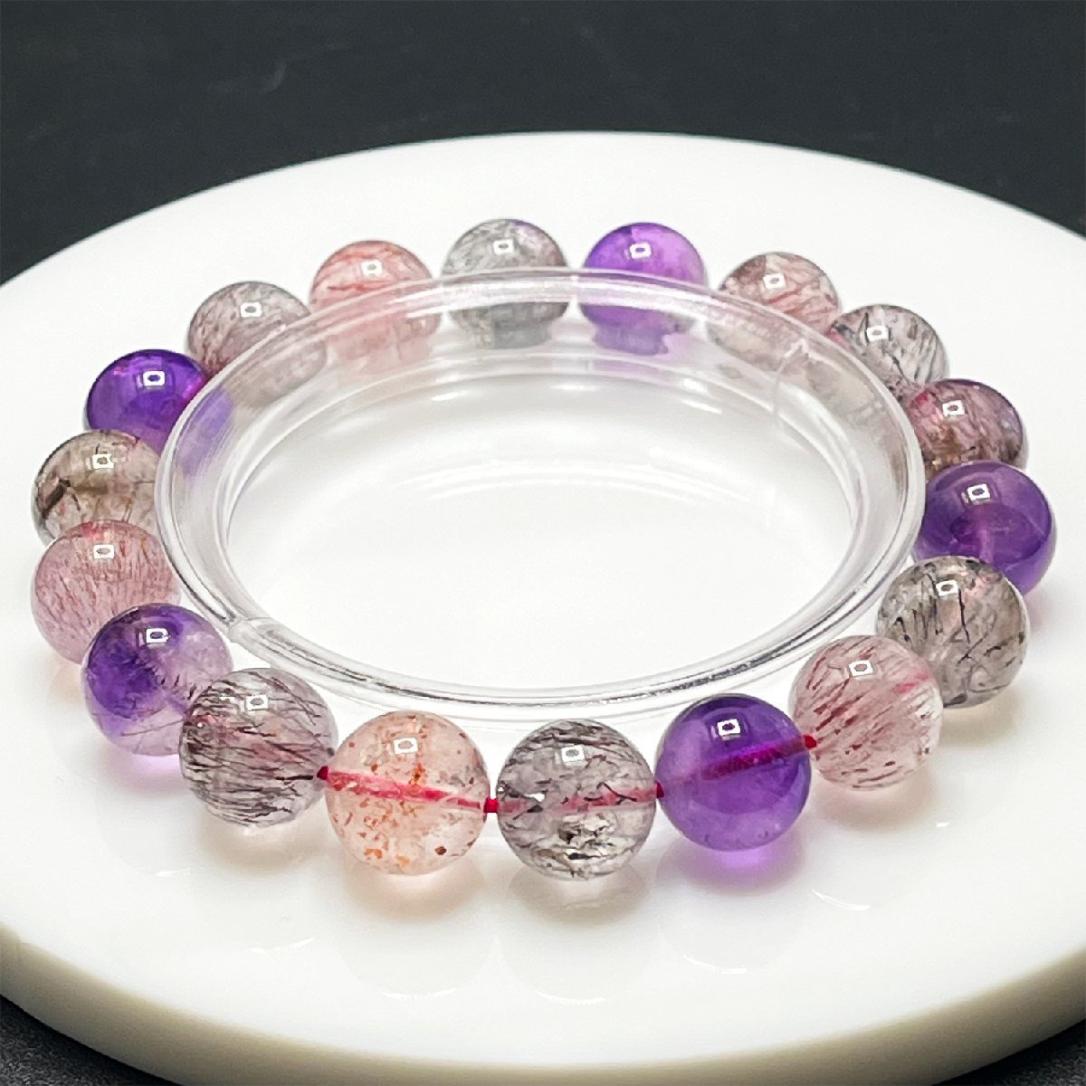 1003k177 レア EU製 定価6万円★極満針スーパーセブン★パワーストーン ブレスレット 天然石 原石 綺麗 お守り 11-11.3mm