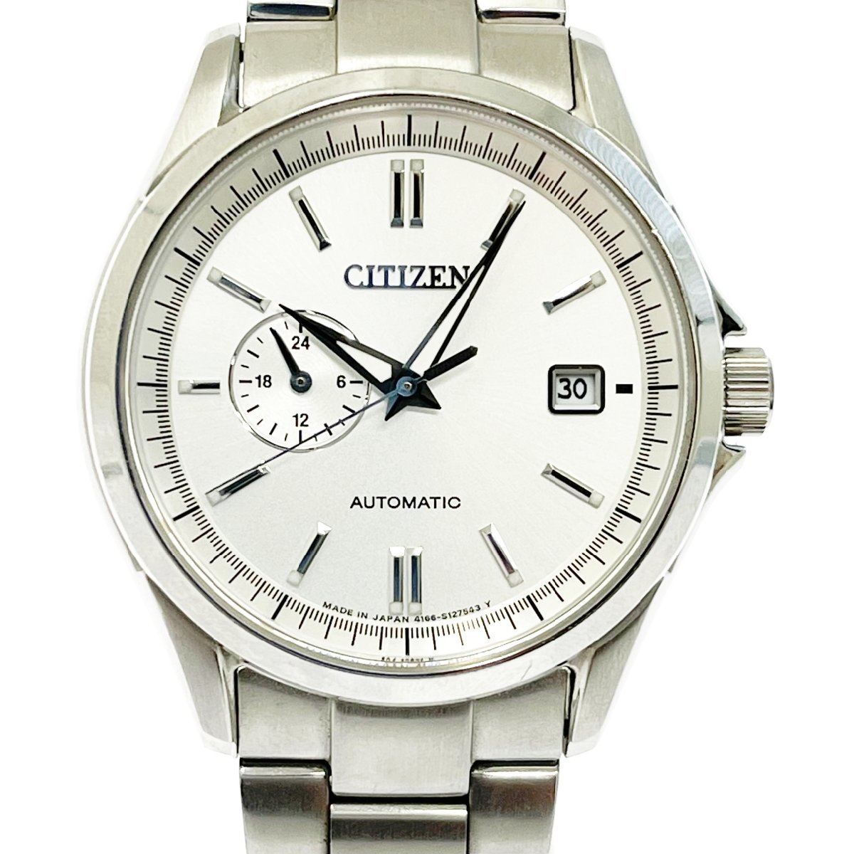 CITIZEN 4166-S088691 腕時計 1円スタート】CITIZEN シチズン 4166-S088691 裏スケ SS シルバー文字