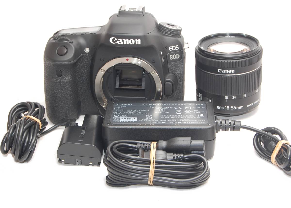 ◆極上美品!!◆Canon キャノン EOS 80D ボディ ＋ EF-S 18-55mm F4-5.6 IS STM デジタル一眼レフカメラ ズームレンズキット Lens Kit