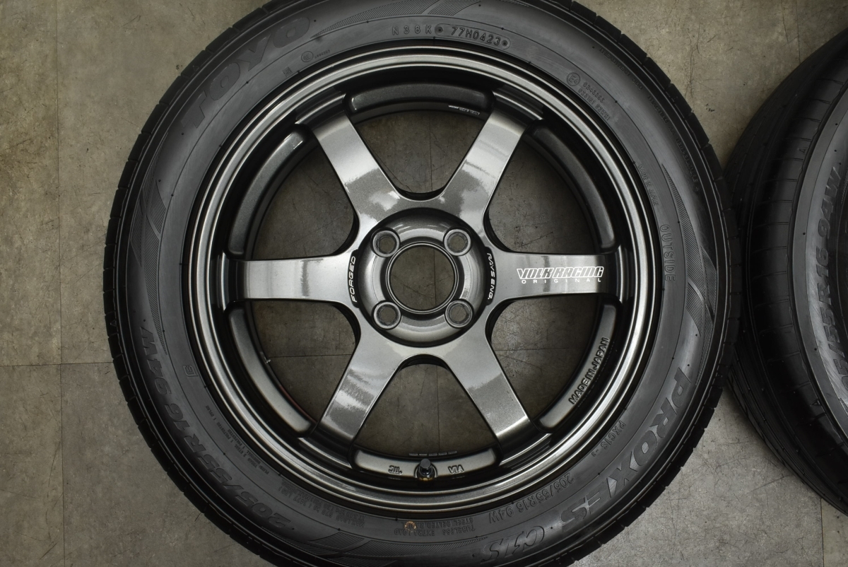 鍛造 美品】RAYS VOLK RACING TE37 Sonic 16in 6.5J +38 PCD100 