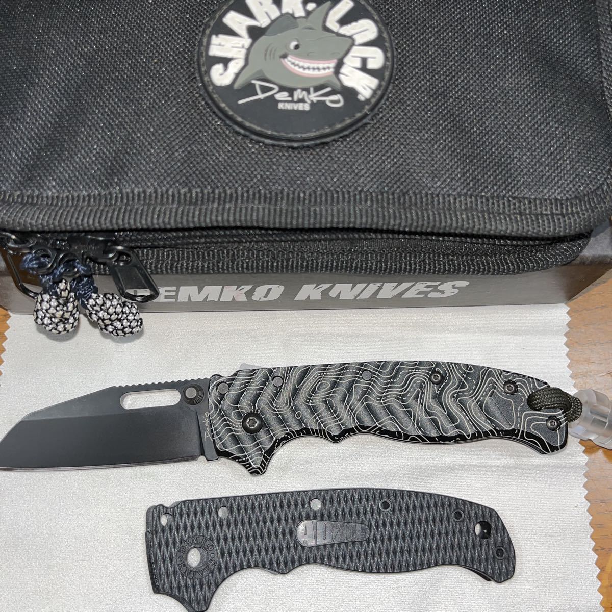 アウトドアナイフ　Demko AD20.5 AUS10A 台湾製　TOPOパターンアルミスケール　オリジナルスケール付き