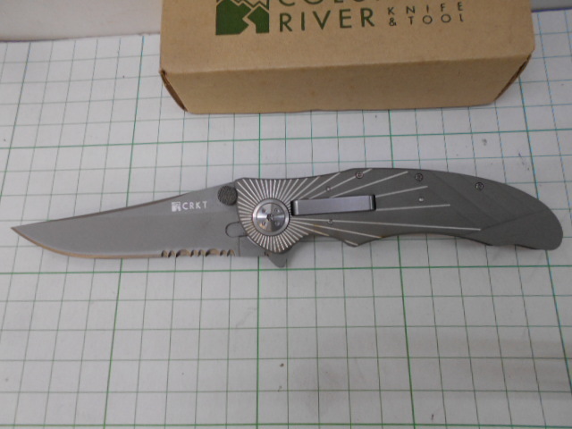 CRKTナイフ 7353 E-LOCK ELISHWITZデザイン　 ブレード ８０mm アルミハンドル 105mm　台湾製