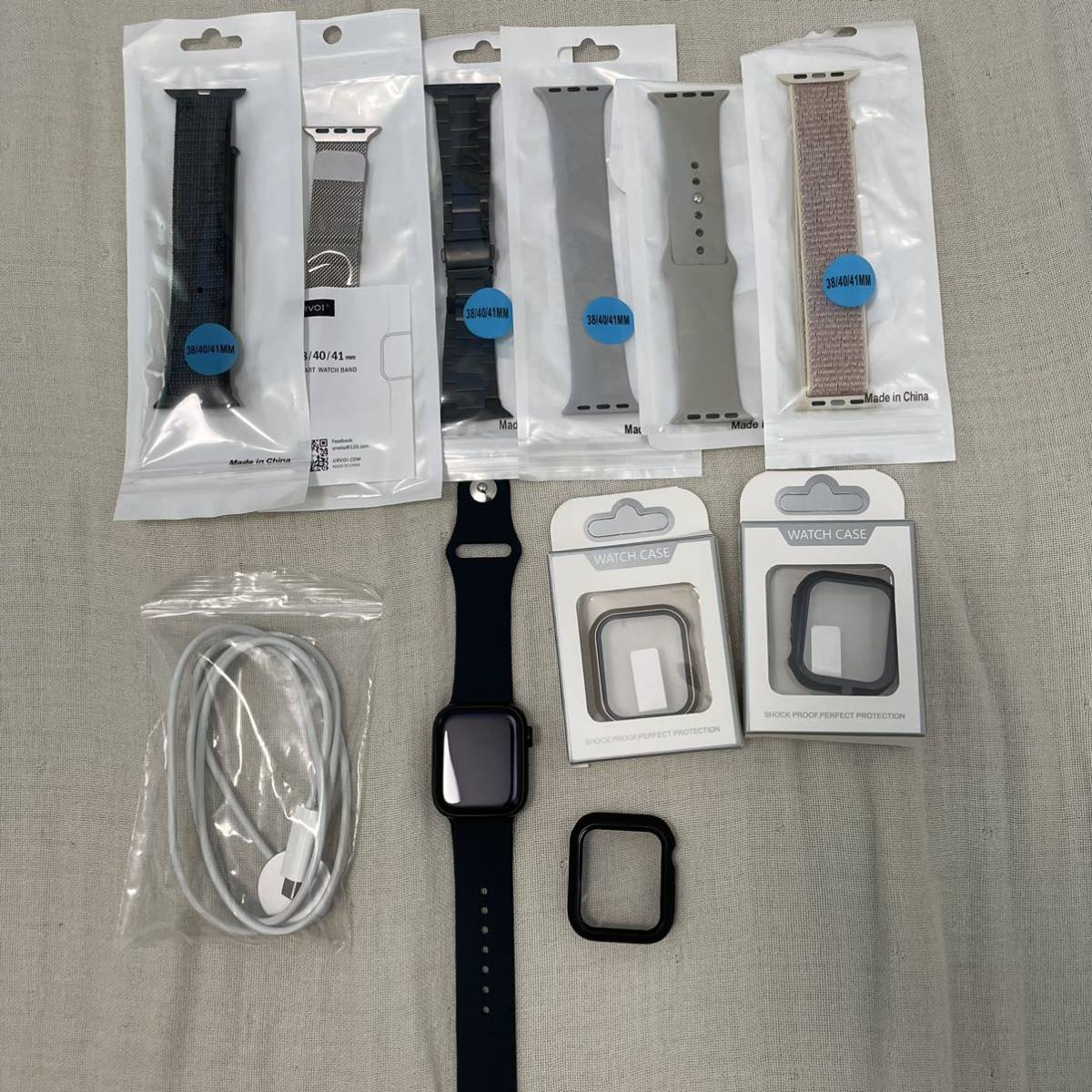 100%新品，得価 Apple Watch Series 7 41mmミッドナイト アルミニウムケース アップルウォッチ シリーズ7 ミラネーゼループ バンド多数(スマートウォッチ本体)｜売買されたオークション情報、yahooの商品情報をア スマートウォッチ本体