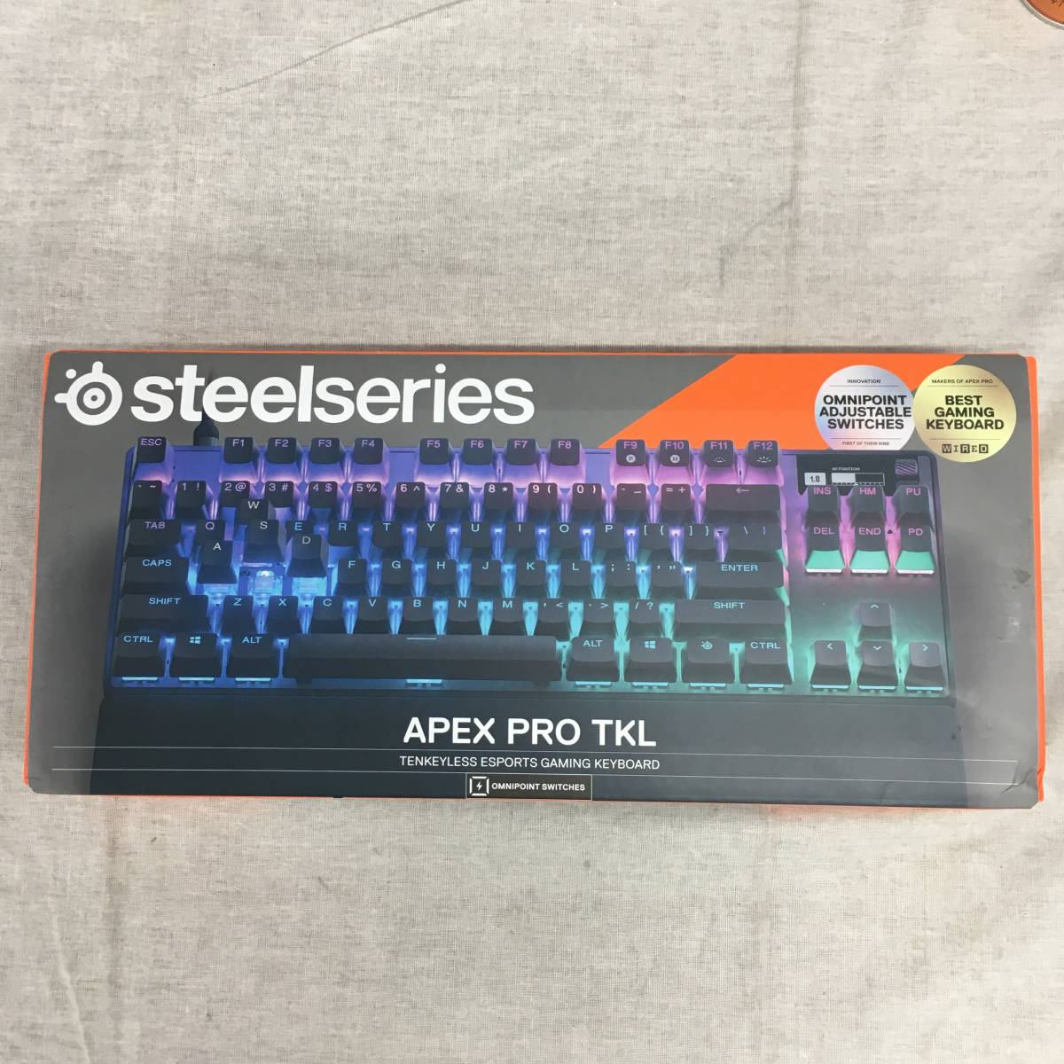 ジャンク SteelSeries ゲーミングキーボード テンキーレス 有線 有機EL 