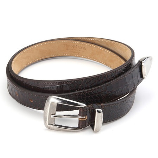 1円スタート！▼直営店完売商品▼定価1万6500円▼ディノ マッティア▼クロコ型押しベルト▼5BR90▼ビームス，アローズ取扱いブランド