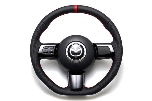 新作登場，人気 AutoExe オートエクゼ スポーツステアリングホイール 本革 ナッパレザー 製 グリップ部ディンプル加工 レッドステッチ ロードスター NCEC(マツダ用)｜売買されたオークション情報、yahooの商品 マツダ用