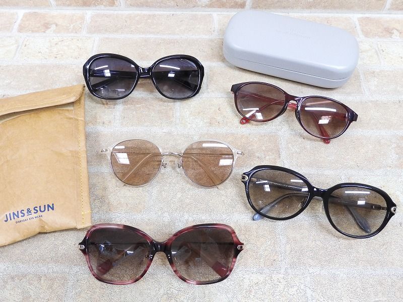 金子眼鏡店 KANEKO OPTICAL/フルラ/カルバン・クライン/ジル・スチュアートetc サングラス/アイウェア 5本セット 【g5991y】