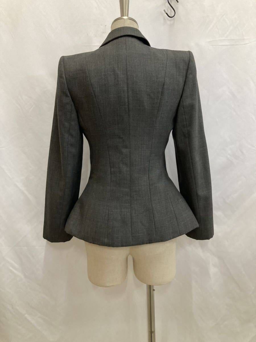 フランス製 Christian Dior ディオール テーラードジャケット グレー