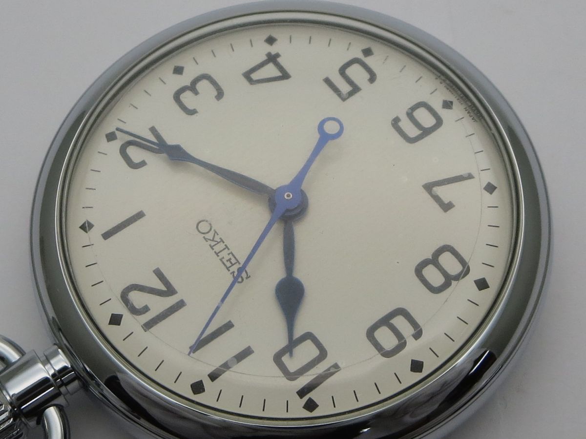 1000円スタート 懐中時計 SEIKO セイコー 鉄道時計 7C21-0A11 クオーツ