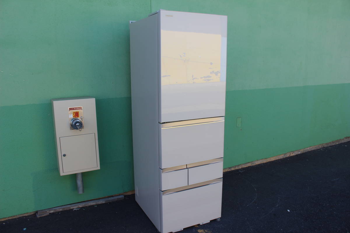 東芝 TOSHIBA VEGETA グレインアイボリー GR-U500GZL-UC [5ドア /左開きタイプ /501L] 2022年製 未使用に近い展示品 ジャンク品扱い