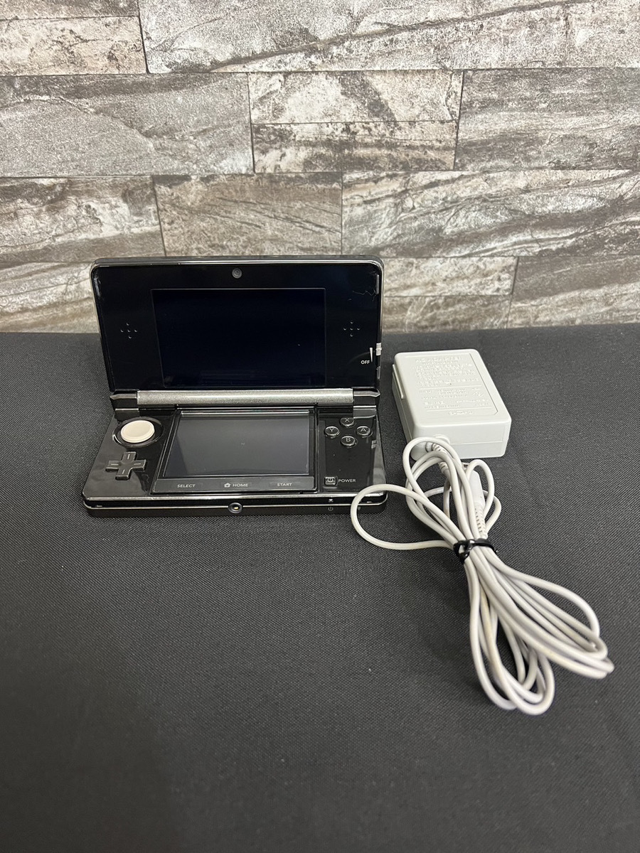 ★任天堂/ニンテンドー Nintendo 3DS 本体 CTR-001★コスモブラック/充電器付き/動作確認/初期化済み★