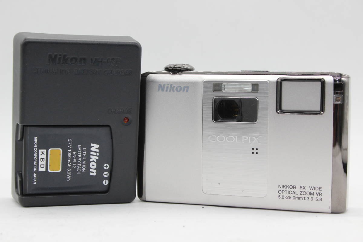 【返品保証】 ニコン Nikon Coolpix S1000pj Nikkor 5x Wide バッテリー チャージャー付き コンパクトデジタルカメラ s625