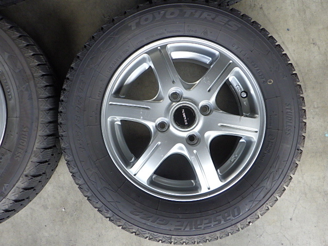 買取 相場 2210-303　BALMINUM　アルミホイール＆スタッドレスタイヤ　145/80R13　2022年　4本セット