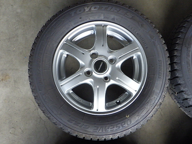 買取 相場 2210-303　BALMINUM　アルミホイール＆スタッドレスタイヤ　145/80R13　2022年　4本セット