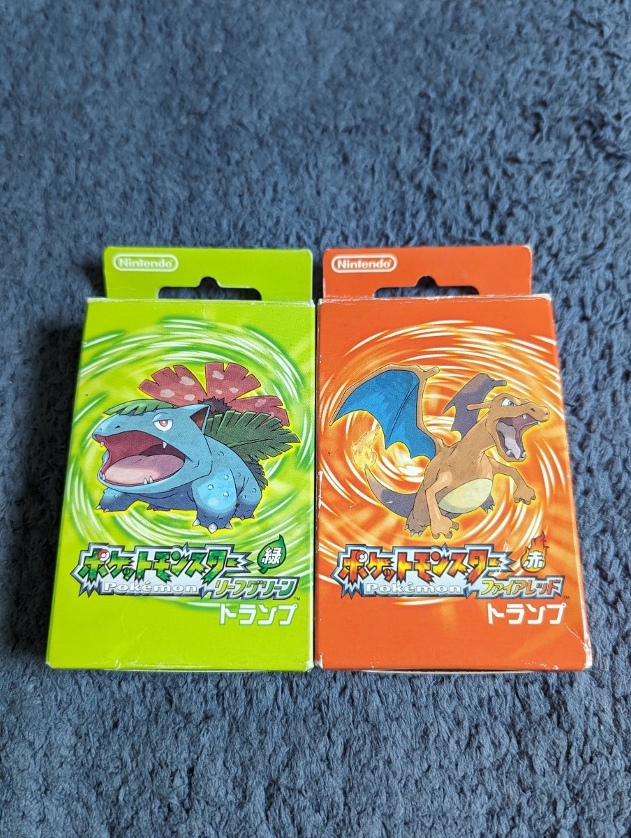 ポケモンファイアレッドトランプ（赤） ポケモントランプ 緑 リーフ