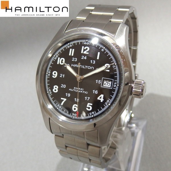 ★HAMILTON Khaki Field Automatic H704450 裏スケ 自動巻き 腕時計 デイト ハミルトン カーキ フィールド★