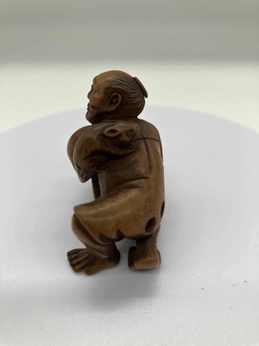 ◇◇230907-18 加納友一 根付 時代物 骨董◇◇ 友一銘 獅子