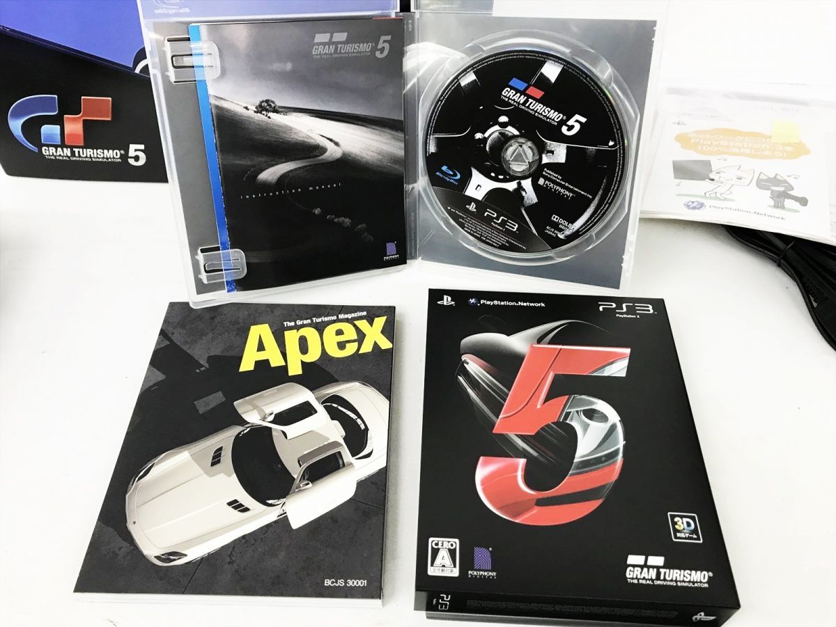 1円 PS3 本体 セット グランツーリスモ5レーシングパック チタニウム 