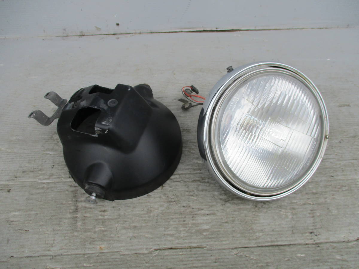 カワサキ W1S 実動 純正ヘッドライト リム レンズ (検索 W1F W1SA