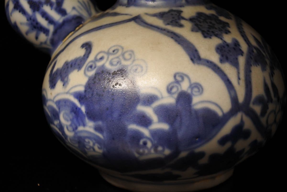 古伊万里染付大徳利網手文 ◇雅◇ 古伊万里 徳利 おっぱい