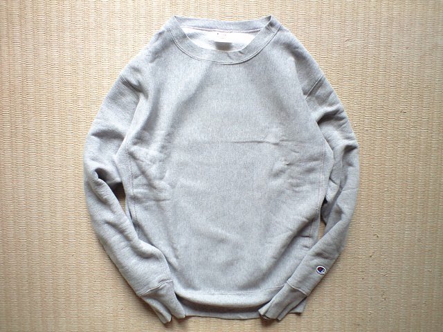 即決 Lサイズ USA製 赤タグ 12.5oz 肉厚 グレー Champion REVERSE WEAVE クルーネック スウェット
