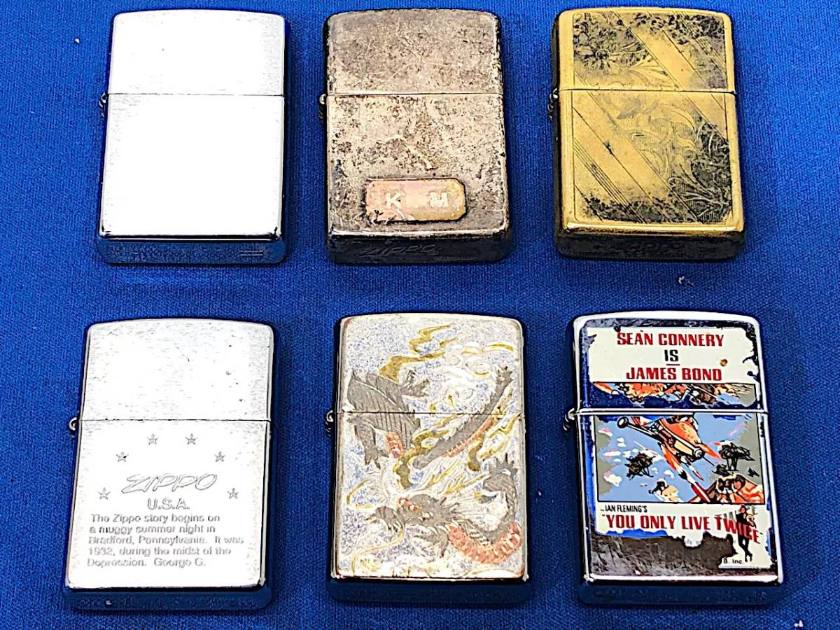 ジャンク ZIPPO/ジッポー オイルライター まとめ 6個セット ジャンク ZIPPO/ジッポー オイルライター まとめ 6個セット