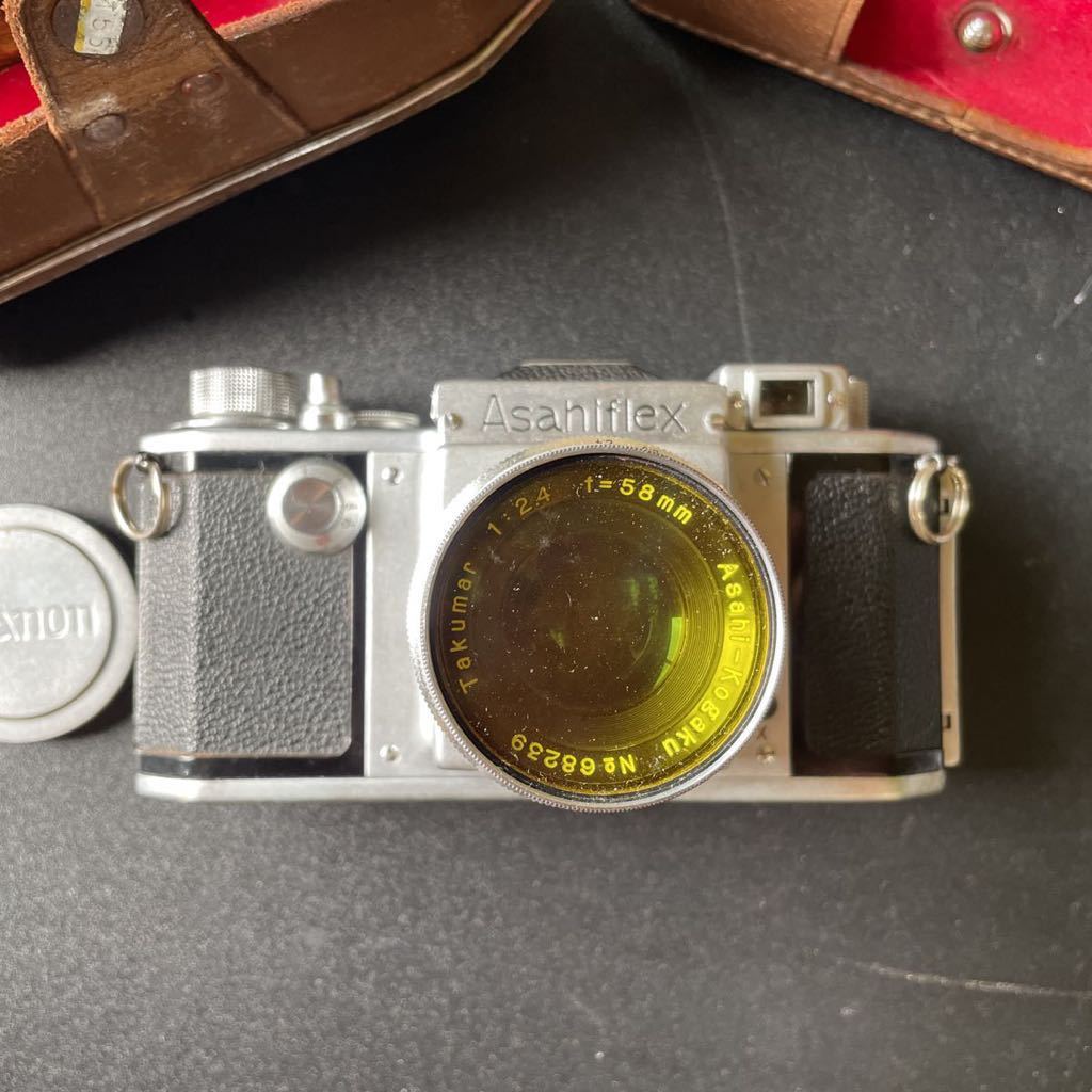 外観美品　Asahiflex アサヒフレックス 一眼レフカメラ　ジャンク canon Asahiflex アサヒフレックス フィルムカメラ + カメラレンズ