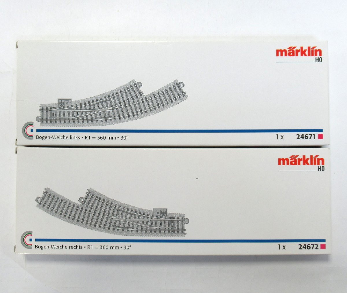 marklin 24671・24672 左カーブポイント・右カーブポイント 2点まとめ
