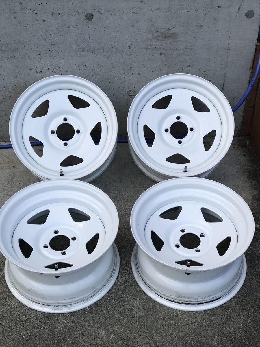 15インチ 4穴 PCD100 8J +22 7J +18 ESB TC01 ホイール4本セット(社外 