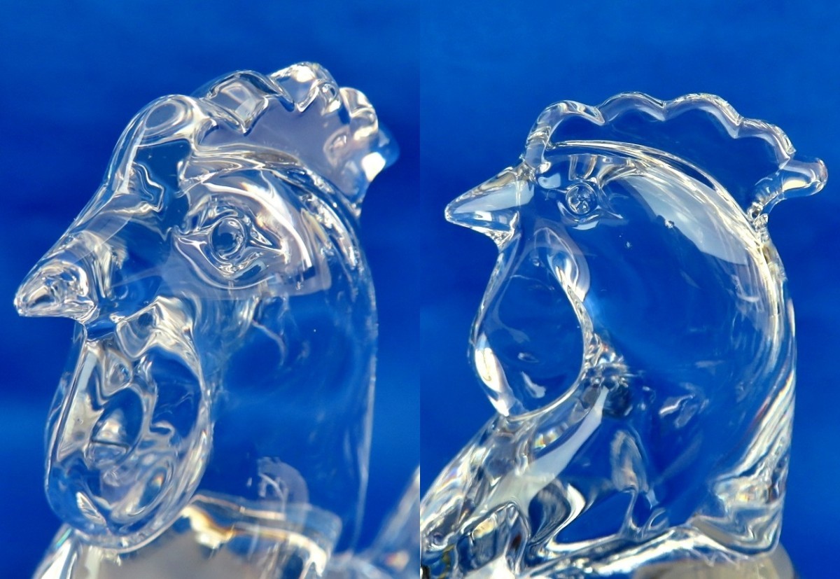 Baccarat バカラ クリスタルガラス 干支 酉 鳥 鶏 トリ 高さ12cm 