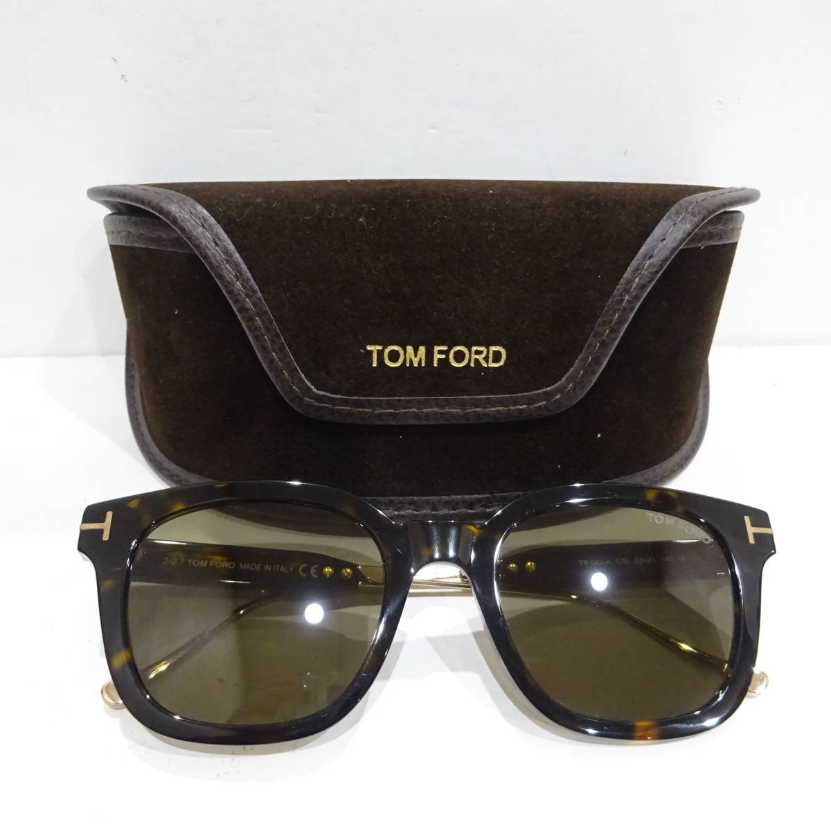 TOM FORD 1円 トムフォード サングラス □美品□ 56□18 0 べっ甲