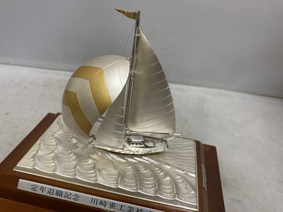 純銀 yacht by TAKEHIKO 武比古作 SILVER 985 船 ヨット ガラスケース