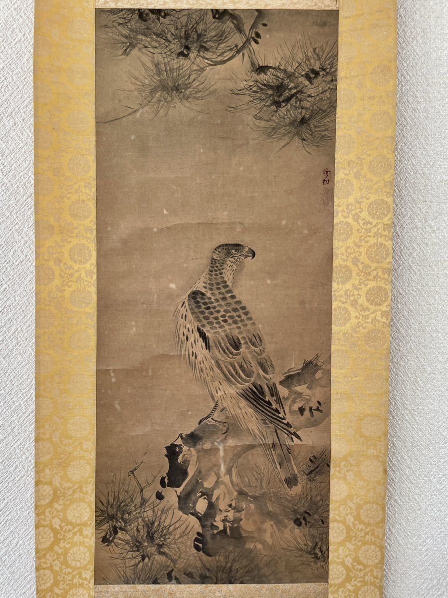 雪村周継 重要文化財 松鷹図 紙本 高級工芸 花鳥図 鳥獣 水墨画 日本画 