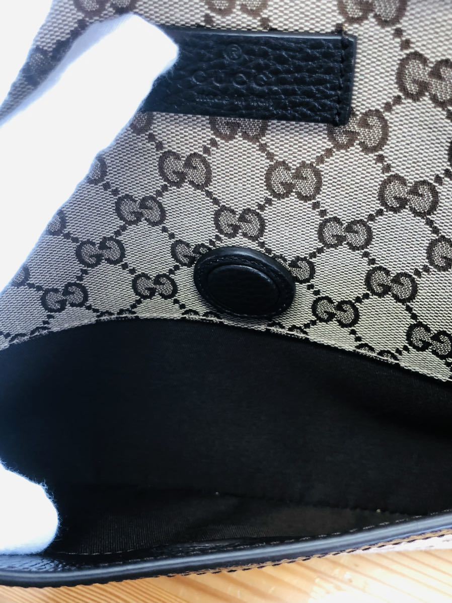 GUCCI美品GUCCI 本物超美品 GUCCI GGキャンパスショルダーバッグ ロゴ
