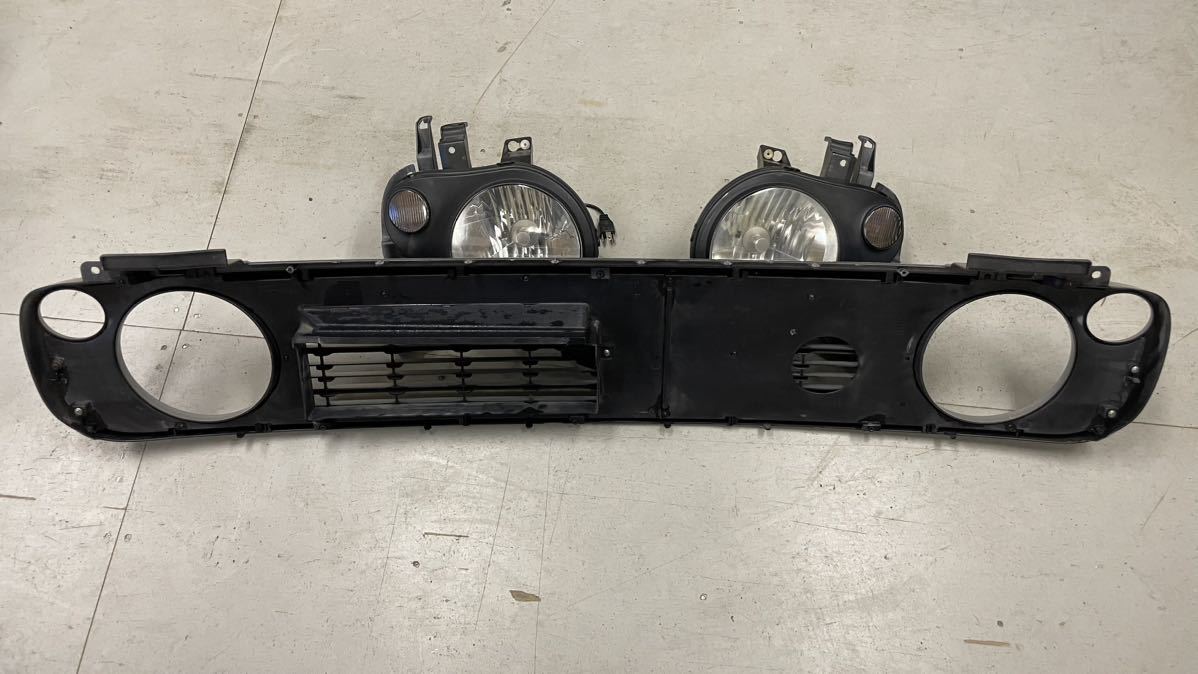 スズキ ラパン HE21S ヘッドライト グリルセット LEDバルブ付き  