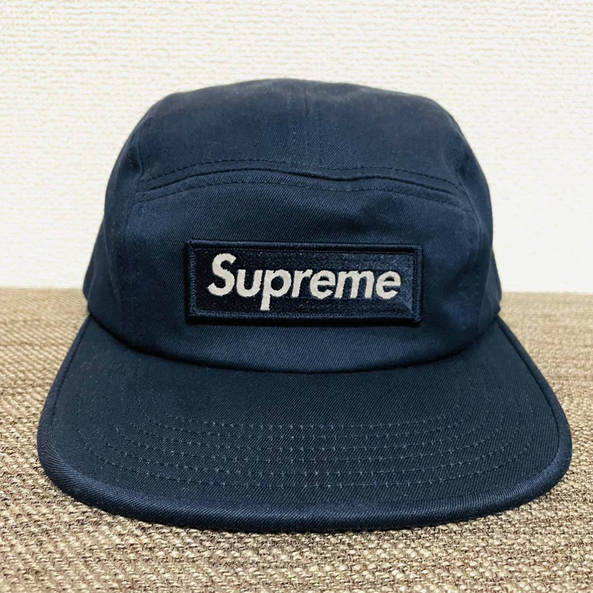 Supreme Reflective Box Logo Camp Cap Navy Free 15aw 2015年 紺 