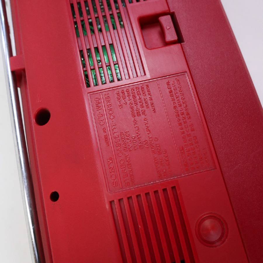 ☆SONY ソニー 昭和レトロ ダブルラジカセ CFS-W90 赤☆ラジオ