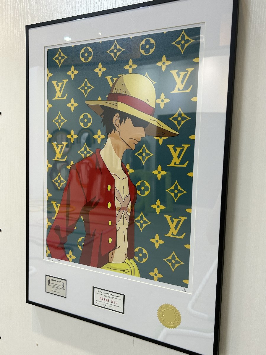 DEATH NYC 額付き 世界限定100枚 アートポスタ モンキー・D・ルフィ