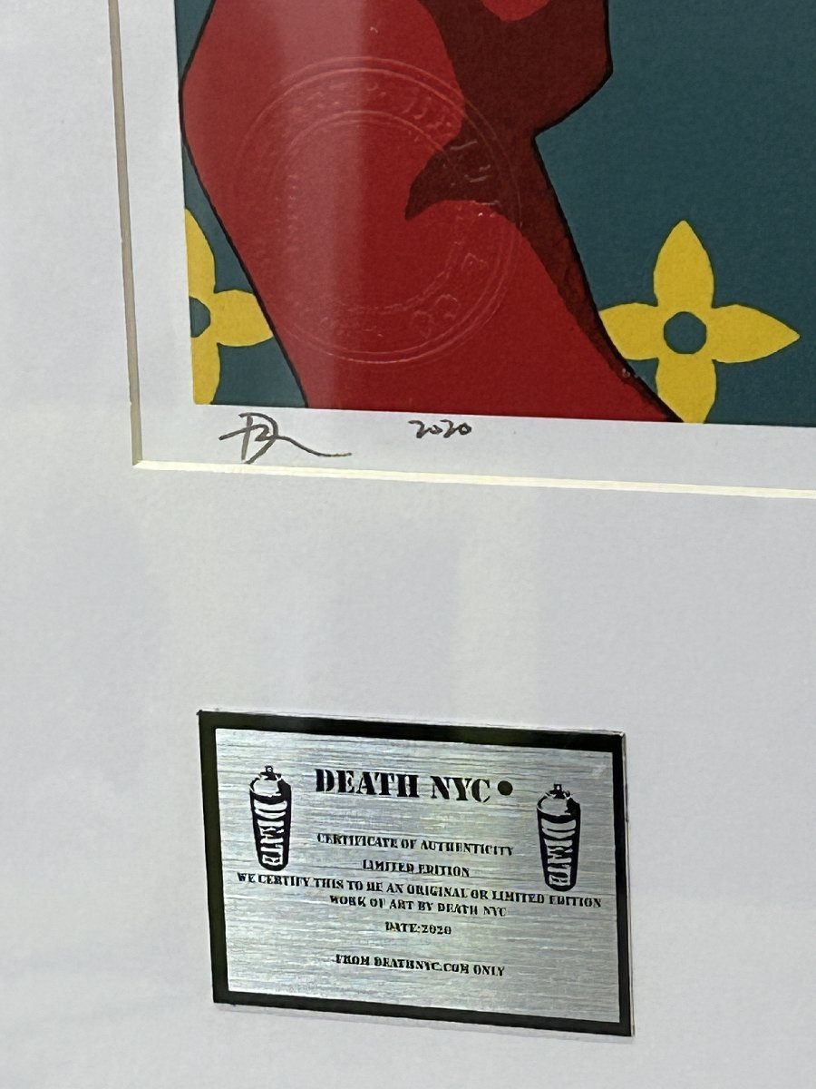 DEATH NYC 額付き 世界限定100枚 アートポスタ モンキー・D・ルフィ
