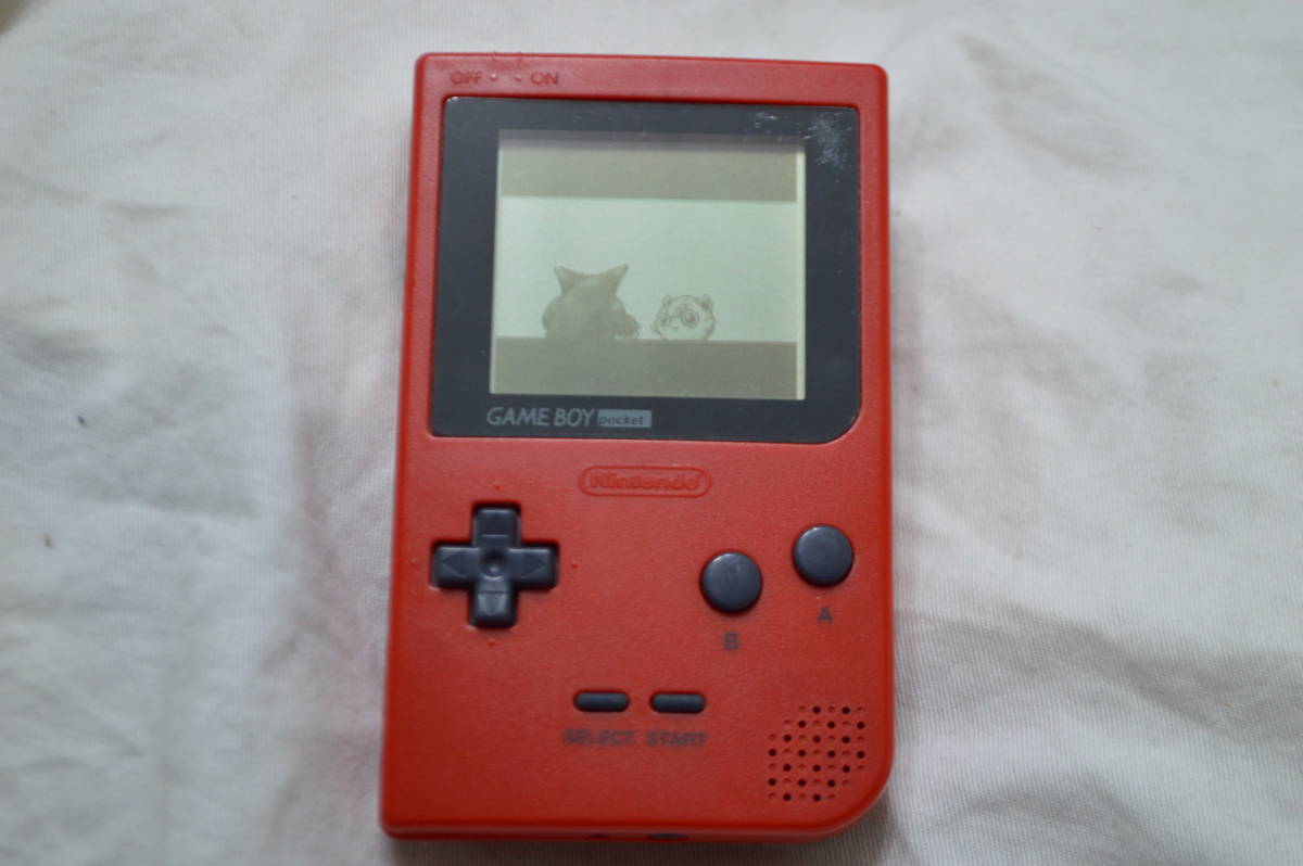 C528 GB ゲームボーイ ポケット 本体 レッド 赤 ニンテンドー nintendo 任天堂 携帯 ゲーム機 レトロ B 簡易動作確認済