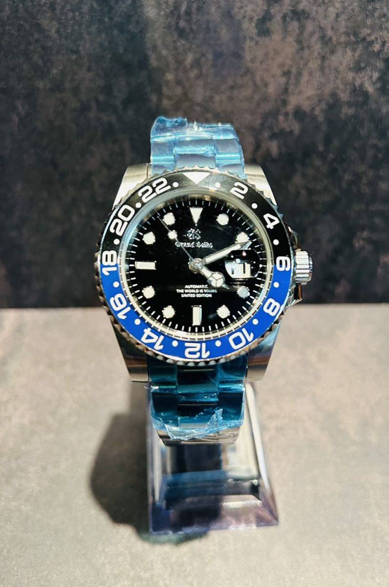 SEIKO MOD セイコーカスタム GMTマスターオマージュ バットマンベゼル 